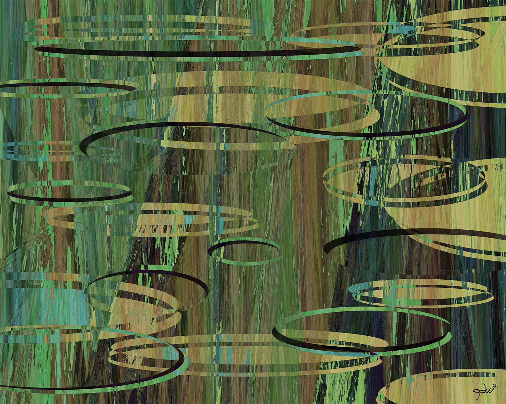 "A Series Of Controlled Falls" with signature. Original art.
